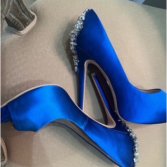 Badgley Mischka Kiara Crystal back open toe pump.worn twice. - Picture 3 of 3